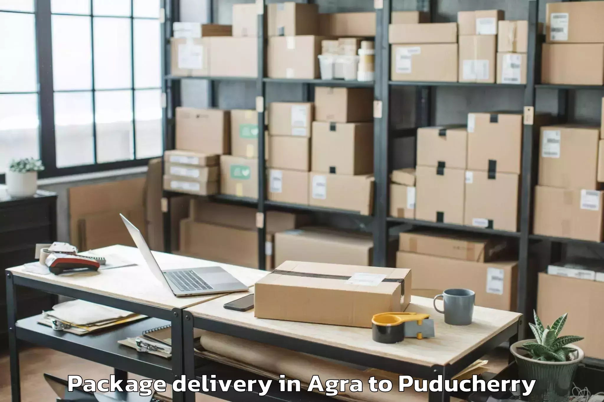 Hassle-Free Agra to Mahe Package Delivery